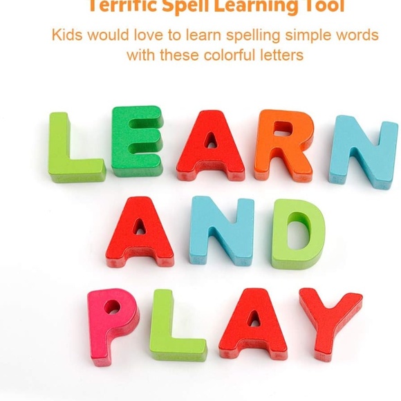 NEW, Coogam, Wooden Alphabet Puzzle, Letters Peg Board ABC Blocks, Montessori - Picture 7 of 10